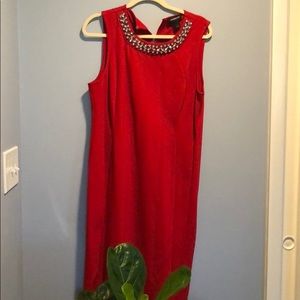Liz Clairborne size large red midi dress